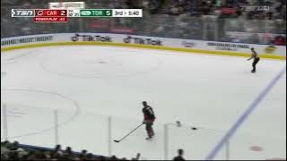 Luke Schenn demolishes Sebastian Aho and the fans chant “LUUUUUUKE”