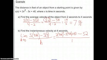 Calculus 3.3 Rates of Change video #2