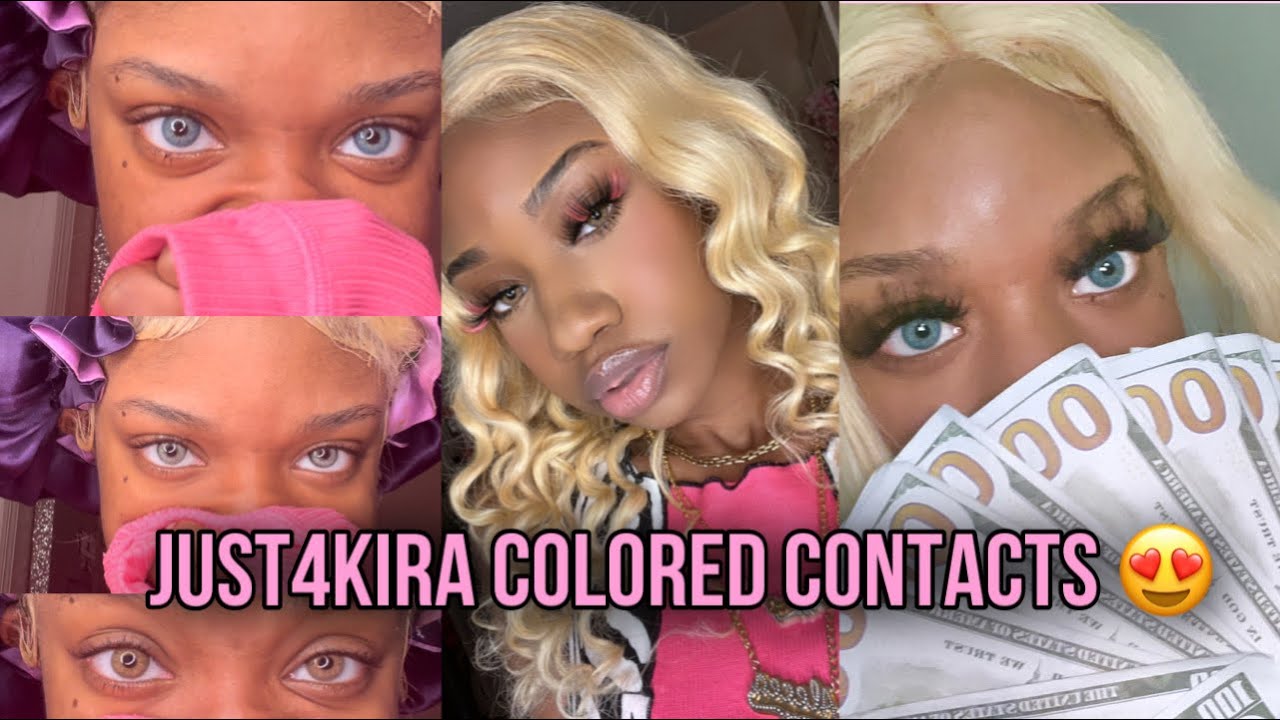 JUST4KIRA COLORED CONTACTS REVIEW 😘 YouTube