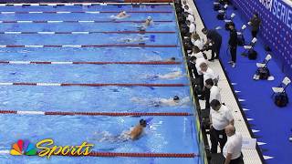 Denis Petrashov outlasts Josh Matheny in THRILLING 100m breaststroke race | NBC Sports