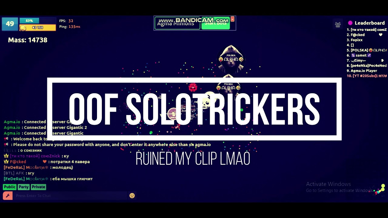 Amazing Plays Agma.io [Wolfy]