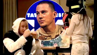 Channing Tatum teaches daughter everly how to box and wrestle