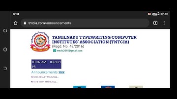 Computer On Office Automation Exam March 2022 Result Released  link https://tntcia.com/announcements