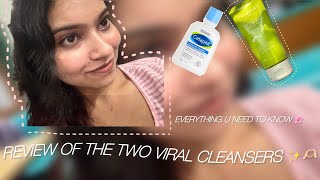 Review of the cetaphil gentle skin cleanser and the dot and key cica calming face wash🌸✨