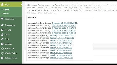 Wordpress Page Revisions - Turn On