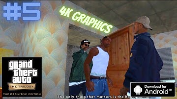 GTA San Andreas Definitive Edition mission Cleaning the hood #5 GTA trilogy 4k graphic modpack 2023