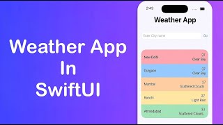 Create a Beautiful Weather App in SwiftUI | iOS Tutorial | SwiftUI for beginners