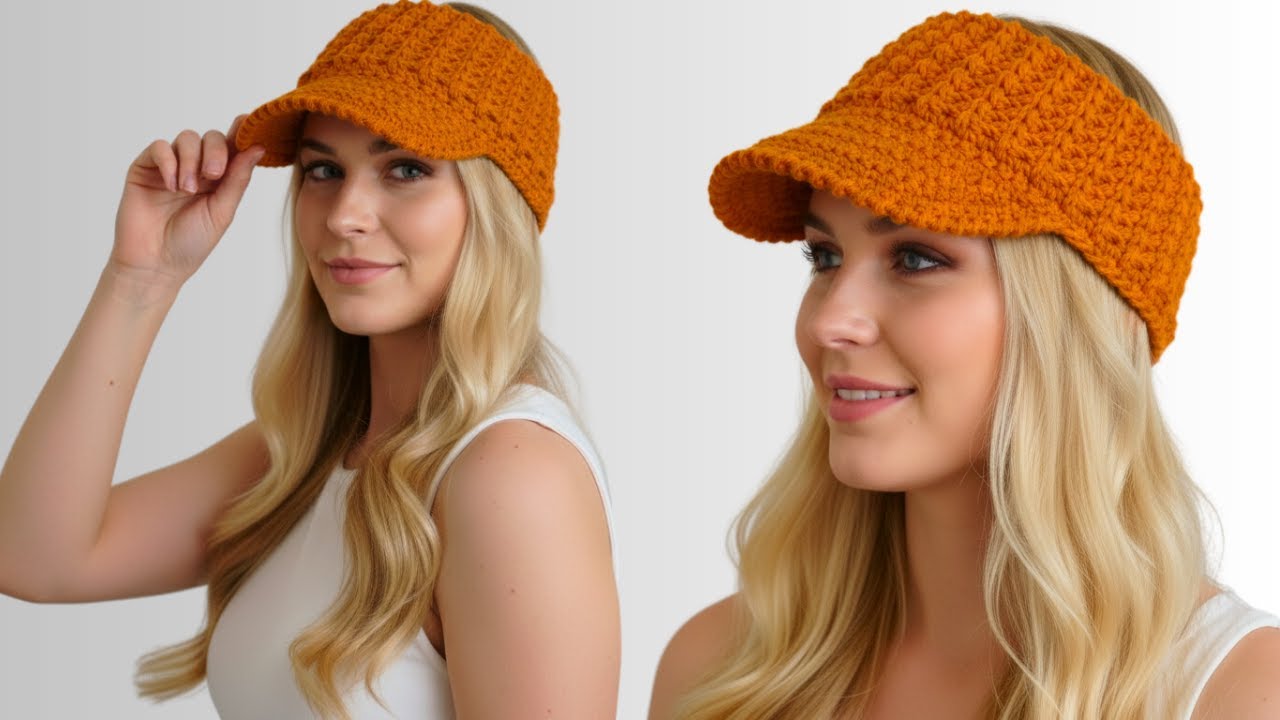 Viseira de crochê - Adulto - Tendência verão - Rápida e fácil