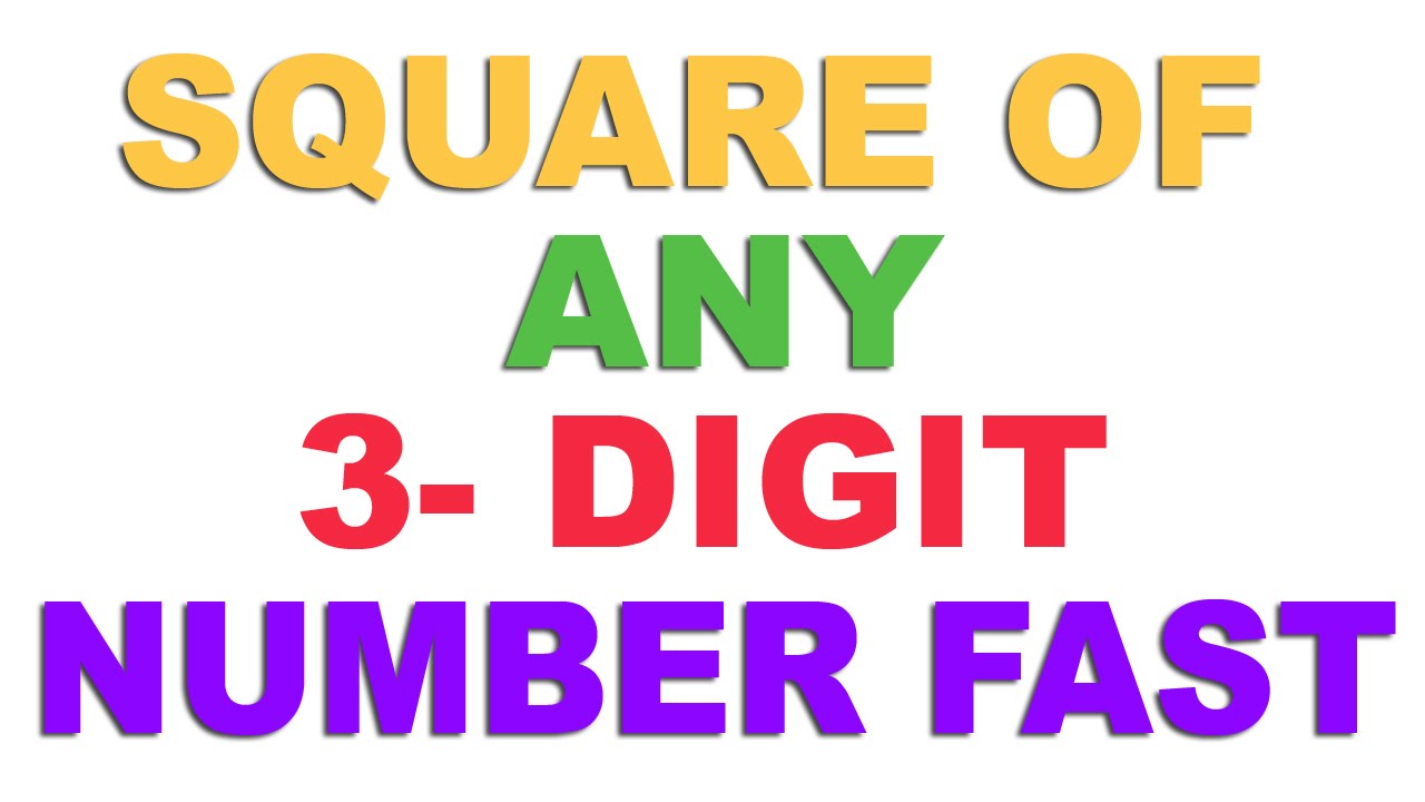 Square of Any Three Digit Numbers Trick Fast Hindi (2016) YouTube