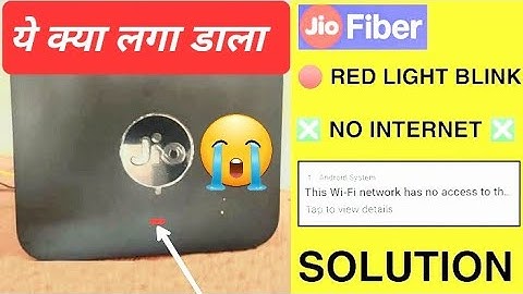How to fix Jio fiber red light blinking | Jio internet problem. @Buddhainspire11