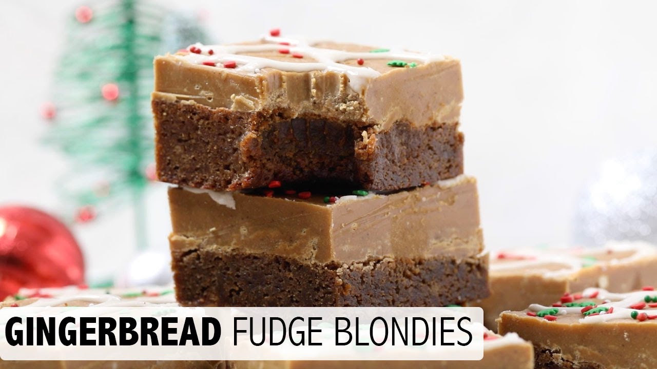 Gingerbread Fudge Blondies