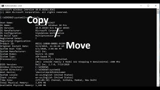 How to Copy/Move any file/folder from one drive to another drive using Command Prompt
