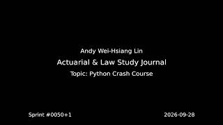 2026-09-28 | Python Crash Course