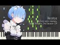 Realize - Re:Zero kara Hajimeru Isekai Seikatsu 2nd Season OP - Piano Arrangement [Synthesia]