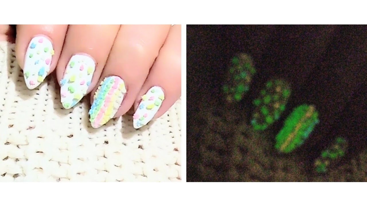 3D Leuchtende Nagelstrasssteine – 4 Pack, Fluoreszierend, Mehrfarbig, Für Nail Art