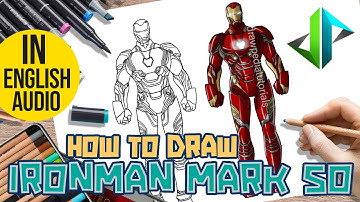 [DRAWPEDIA] HOW TO DRAW IRON MAN MARK 50 from MARVEL - STEP BY STEP DRAWING TUTORIAL