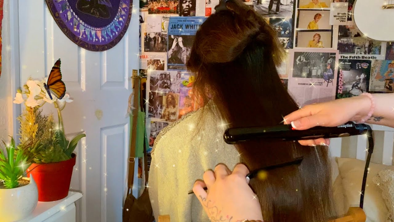 🌙 ASMR ~ Amazing Hair Straightening ~ Hair Brushing & Combing ~ Gentle Movements ~ Relax & Sleep 🌙