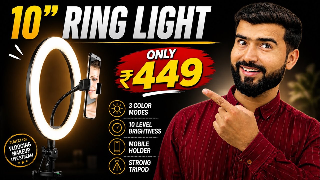 Amazon Basics 10-inch Ring Light with Tripod Stand || Best 10 inch Ring ...
