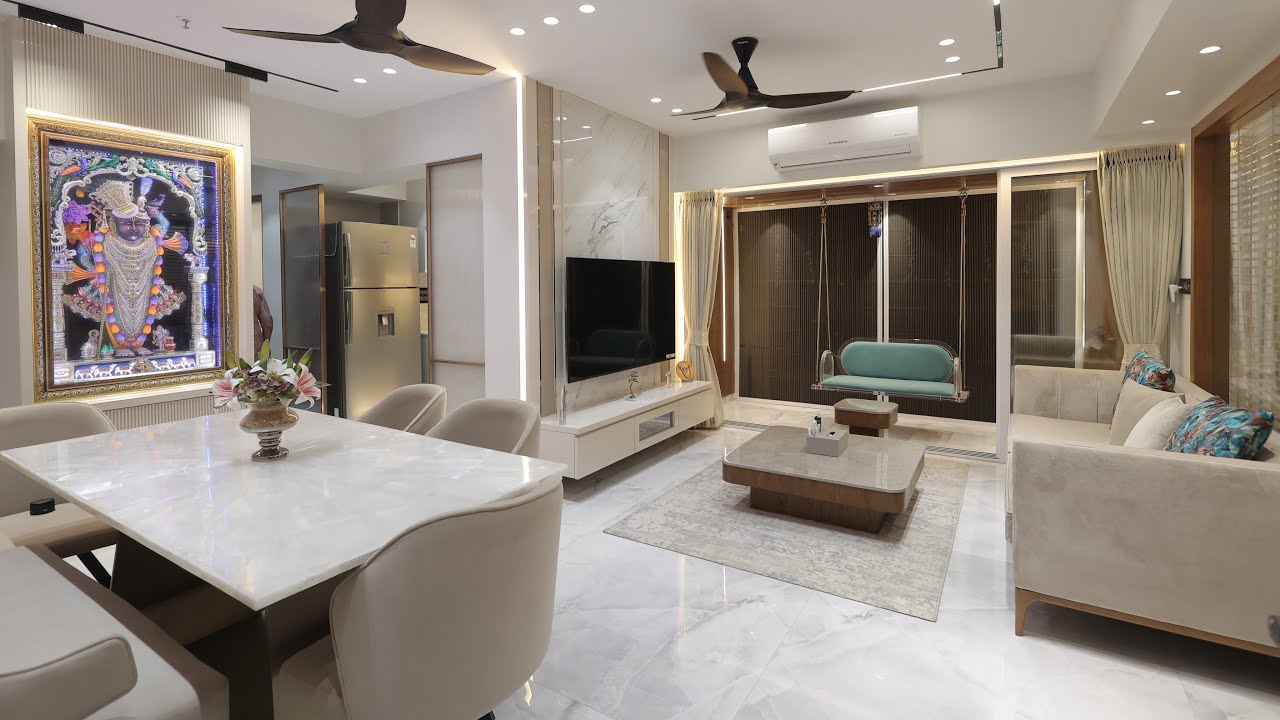 3 Bhk Residence | Indian Modern House Interior Design By Miracle Design in Mumbai | Interior design