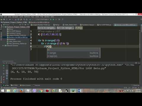 Tutorial #20 For LOOP [Bubble sort]_Python