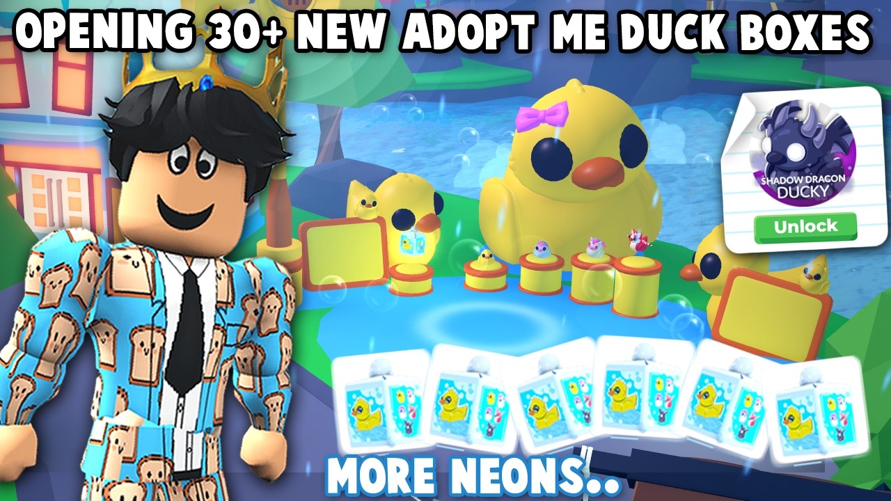 OPENING NEW ROBLOX ADOPT ME DUCK BOXES.. and making more NEONS - YouTube