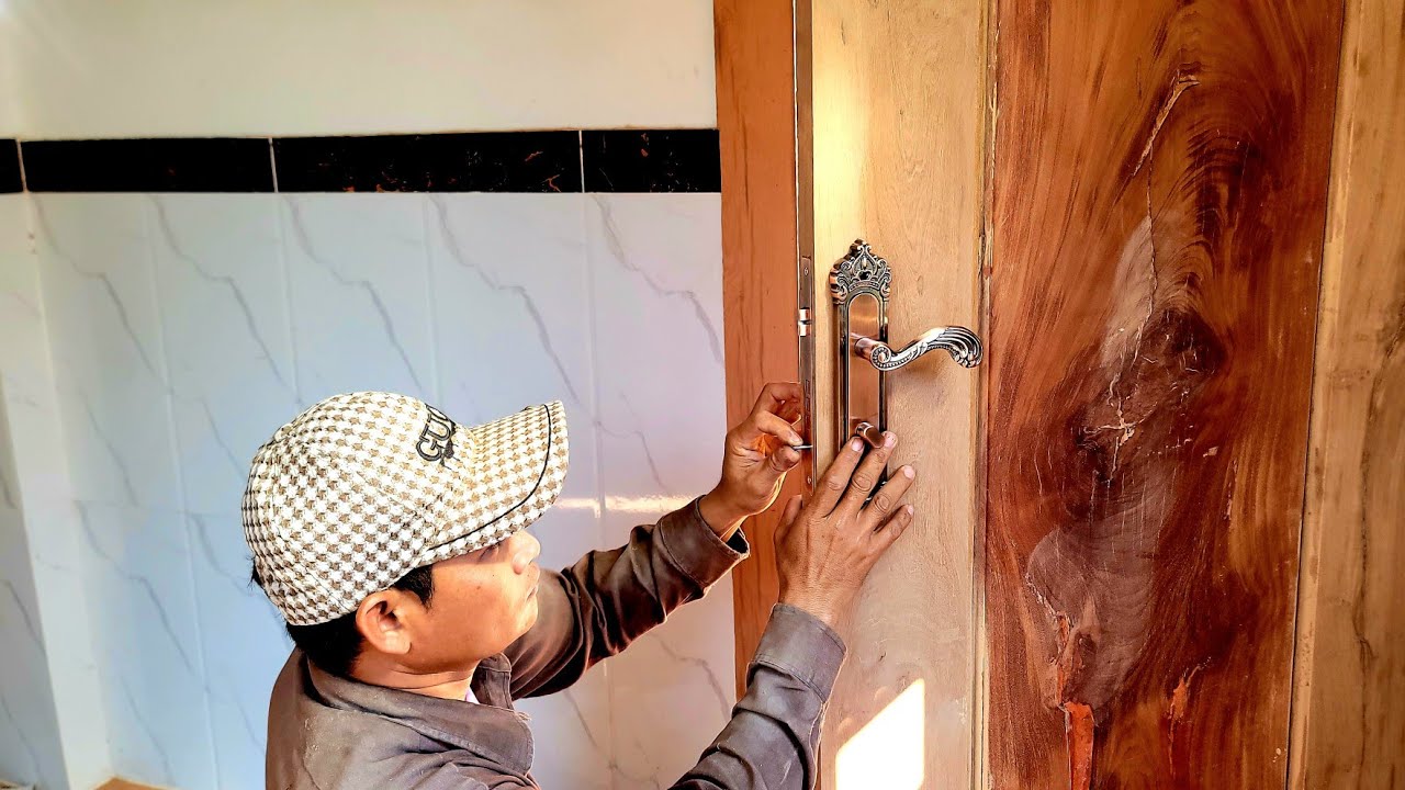 How to lock doors and install wooden doors. YouTube