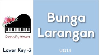 Bunga Larangan - UG14 (Piano Karaoke Lower Key -3)