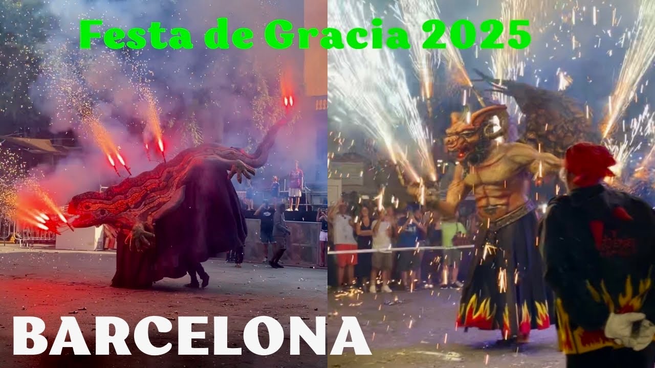 Festa Major de Gràcia 2025 | Matinada de Foc & Cercavila Cultural Fire Shows in Barcelona