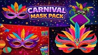 Carnival Mask background 10 LOOP IN 1 | download link in description #vjloops4k #freevjloops