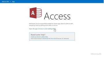 Create an Access app from SharePoint