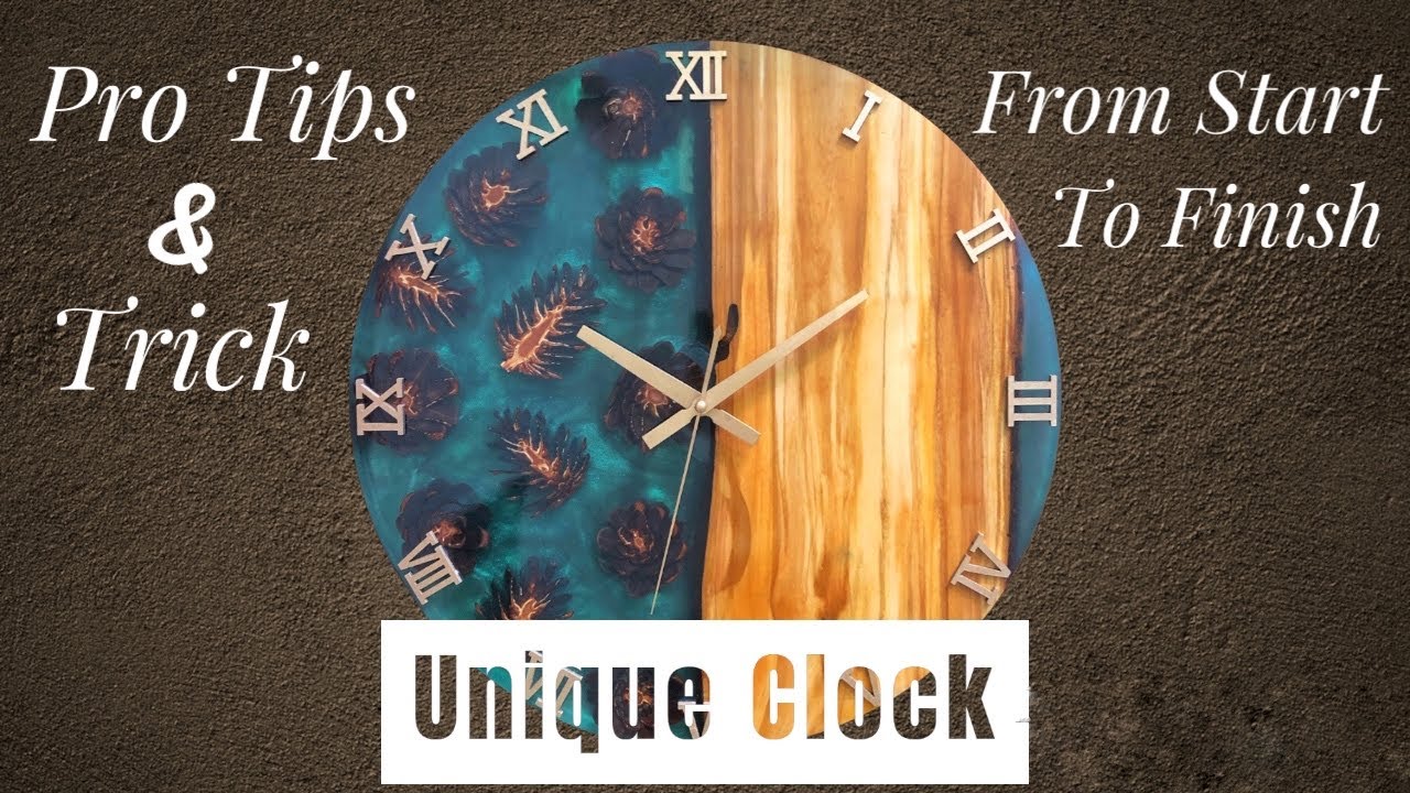 Learn How to Make a Luxurious Epoxy Resin Pine Cones Wall Clock - YouTube
