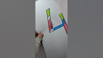 Perfect Cut ✂️ Number 4 #diy #satisfying #shorts #numbers #papercraft