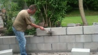 Garden project, building a retaining wall. This project will be in two sections first the retaining wall and then the fence on top.