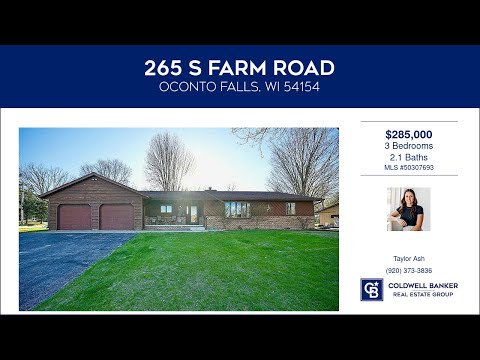 265 S FARM Road, Oconto Falls, WI home video tour
