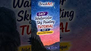 Easy Watercolor Sky Painting Tutorial Series Part 4 I #watercolor #watercolortutorial #art #artist