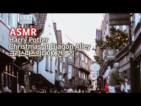 ASMR Harry Potter●리키 콜드런을 지나 크리스마스의 다이애건 앨리로●해리 포터 입체음향 | Diagon Alley Christmas Ambience