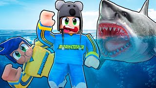 TRY TO SURVIVE THE SHARK IN ROBLOX SHARKBITE - Brancoala Games screenshot 4