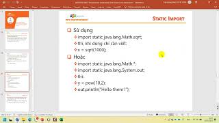 #MOB1023 #Java2 - Slide 7  Static Import