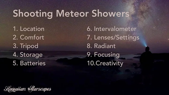 Shooting and Processing Meteor Showers Part 1
