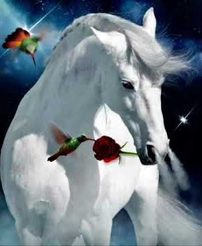 Caballo blanco celestial