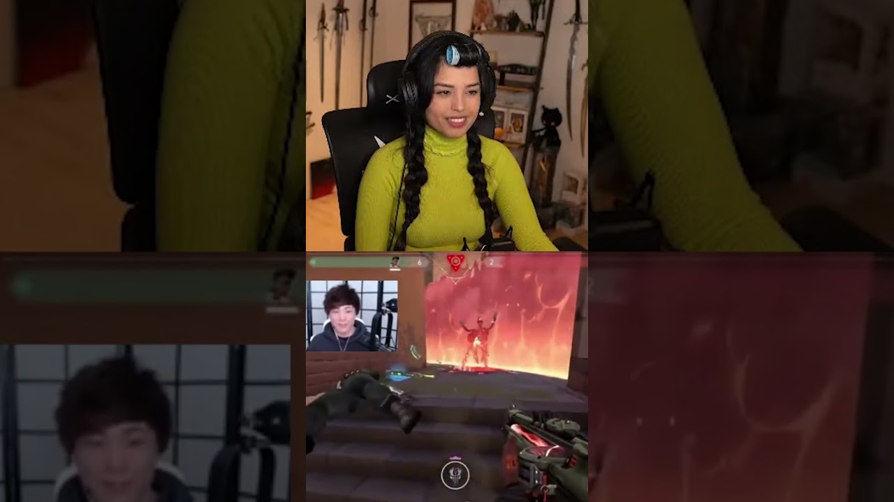 Valkyrae Reacts to Sykkuno Tbagging her