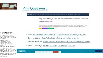 CIF Seminar - Q&A "Leaky Forms: A Study of Email and Password Exfiltration Before..." (Asuman Senol)