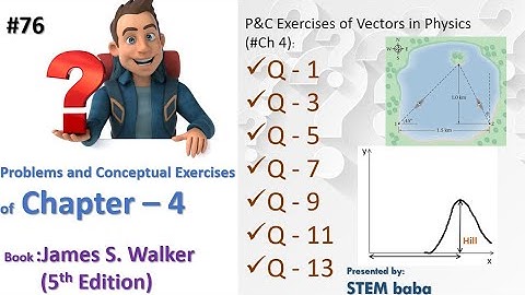 #apphysics  1 | Video solution of Ch 4 | P&C Exercises (Q1 - Q13) | James S. walker 5th Edition
