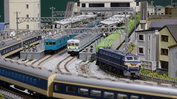1970年代の新快速 東海道本線複々線Nゲージ鉄道模型レイアウト N scale model railroad layout