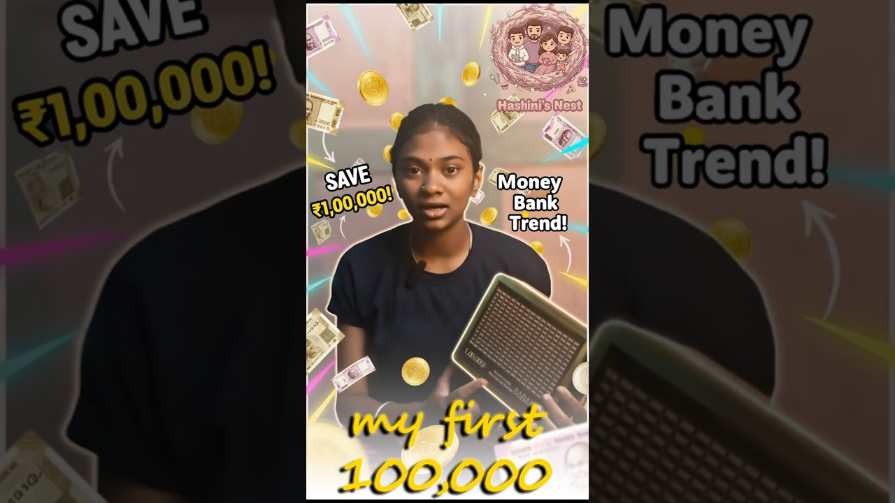 💰 1 Lakh Money Bank Challenge! 🔥 | Trending Savings Idea 🏦✨ #HasinisNest #MoneyBank #1LakhChallenge