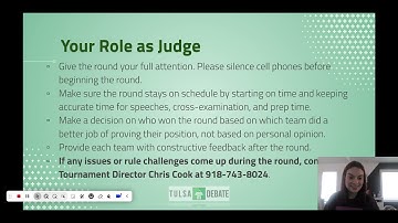 24 25 Policy Debate Judge Training Video