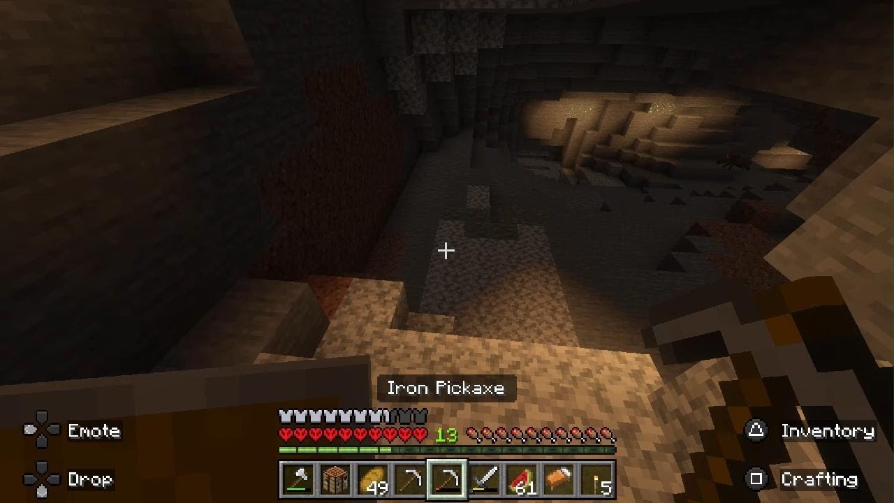 Minecraft Hardcore mode part 2 Biggest iron cave - YouTube