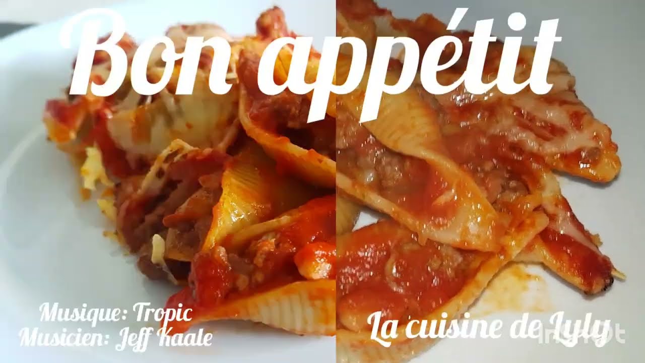 conchiglioni farcis à la viande et à la sauce tomate @La cuisine de Lyly