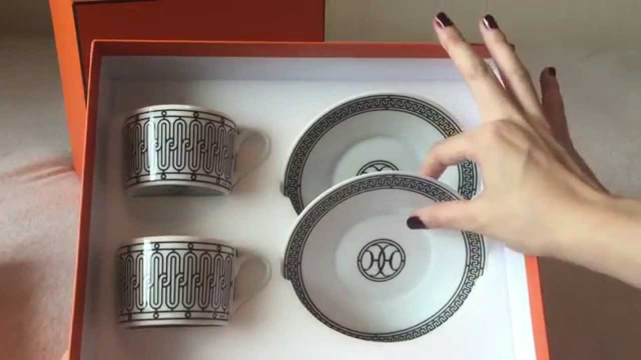 Hermes H Deco Tea Cups and Saucers Unboxing 