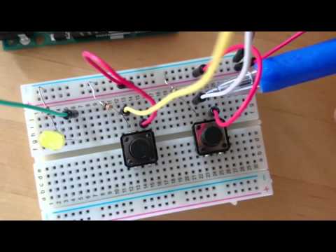 Arduino LED with two switches - YouTube